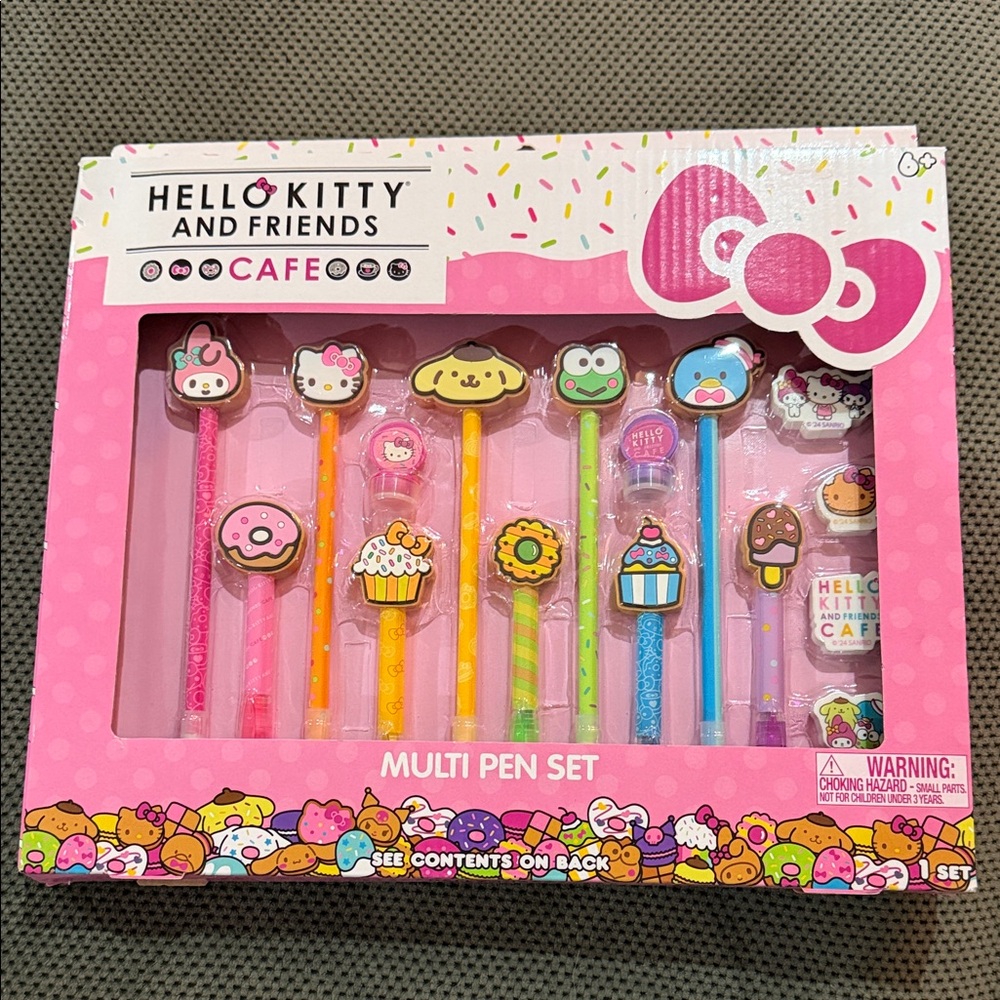 Hello Kitty Multi Pen Set - Pink, Yellow, Blue, Green